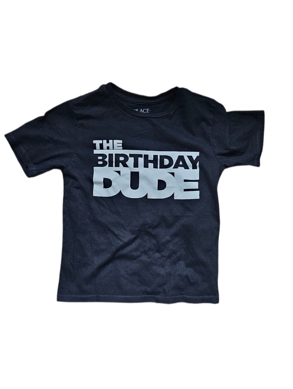 The Children’s Place “The Birthday Dude” Boys Graphic T-Shirt Black Size 5/6